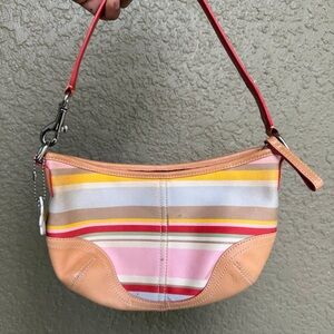 Vintage Y2K Coach Vtg. Soho Hampton Stripe Mini Bag